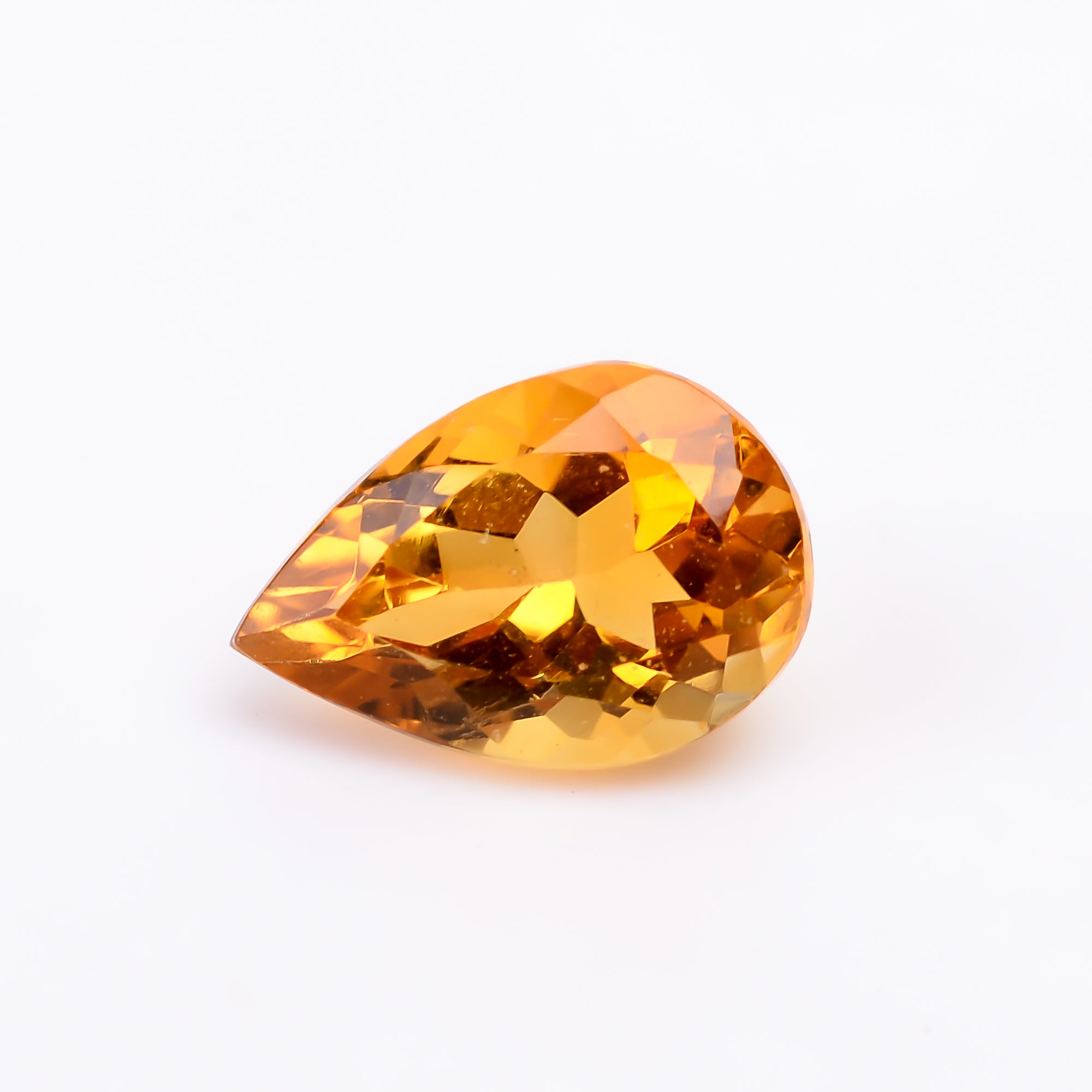 citrine pear shape cut stone natural loose gemstone